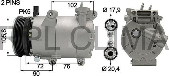 RPLQuality APCOFD0071 - Компресор, климатизация vvparts.bg