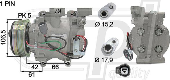 RPLQuality APCOHO5050 - Компресор, климатизация vvparts.bg