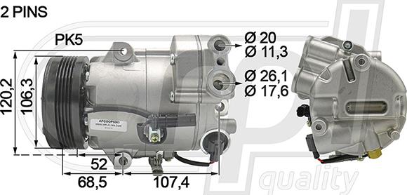 RPLQuality APCOOP5063 - Компресор, климатизация vvparts.bg