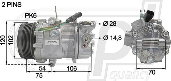 RPLQuality APCOVW5036 - Компресор, климатизация vvparts.bg