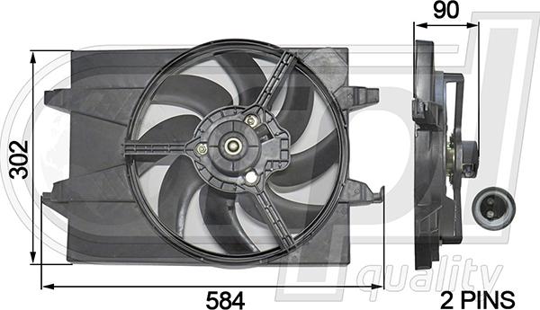 RPLQuality APELFD5019 - Вентилатор, охлаждане на двигателя vvparts.bg