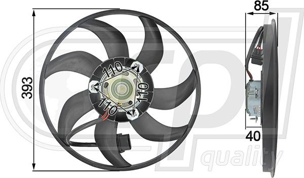 RPLQuality APELVW5025 - Вентилатор, охлаждане на двигателя vvparts.bg