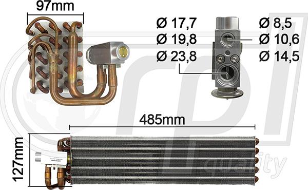 RPLQuality APEVCL5005 - Изпарител, климатична система vvparts.bg