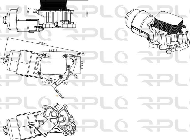 RPLQuality APITCI5004 - Маслен радиатор, двигателно масло vvparts.bg