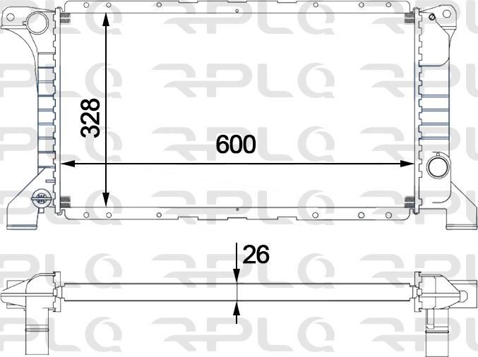 RPL QUALITY APRAFD5014 - Радиатор, охлаждане на двигателя vvparts.bg