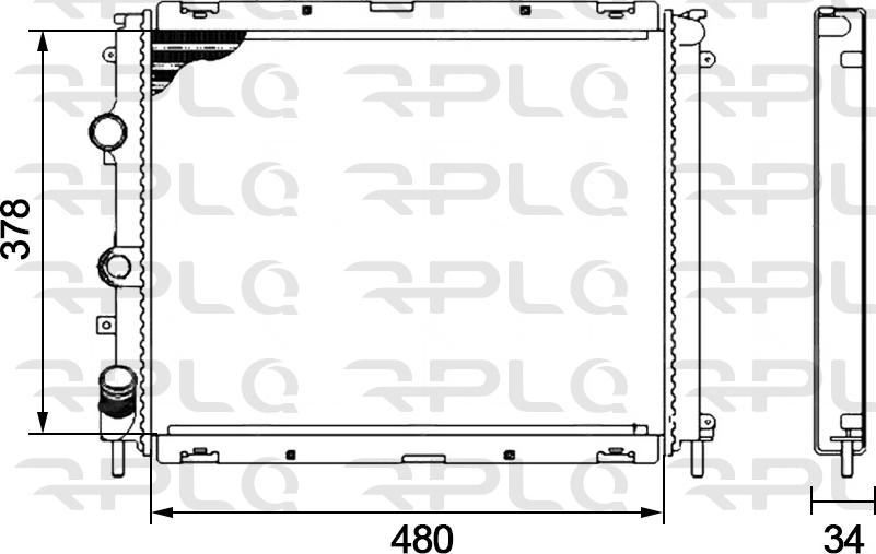 RPLQuality APRARE5012 - Радиатор, охлаждане на двигателя vvparts.bg