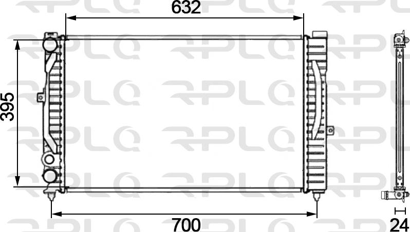 RPL QUALITY APRAVW5015 - Радиатор, охлаждане на двигателя vvparts.bg