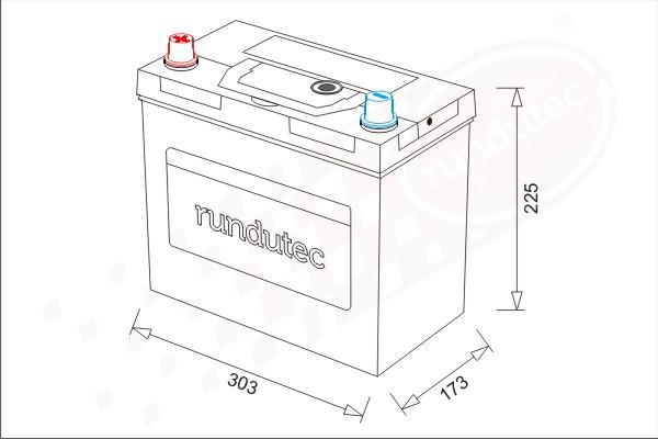 RUTEC RNU100LCNBL - Стартов акумулатор vvparts.bg