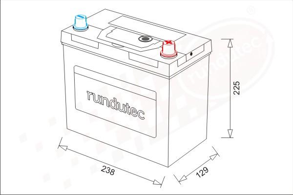 RUTEC RNU045RCJ - Стартов акумулатор vvparts.bg