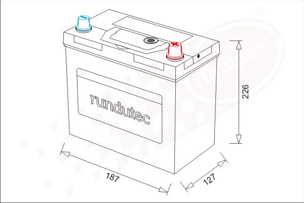 RUTEC RNU040RDJBL - Стартов акумулатор vvparts.bg