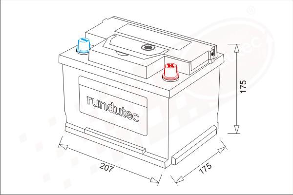 RUTEC RNU045RKT - Стартов акумулатор vvparts.bg