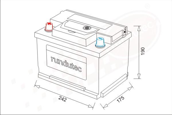 RUTEC RNU062LHN - Стартов акумулатор vvparts.bg