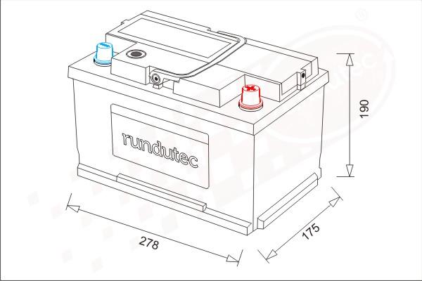 RUTEC RNU068RHN - Стартов акумулатор vvparts.bg