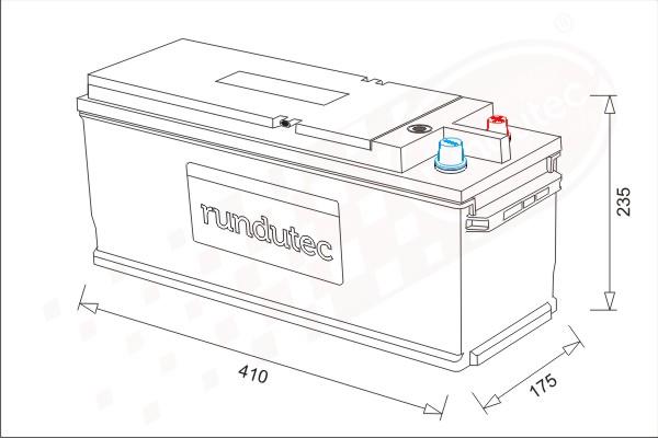 RUTEC RNU100RFL - Стартов акумулатор vvparts.bg