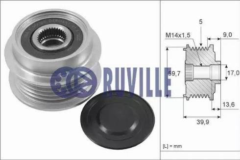 Ruville 59961 - Ремъчна шайба, генератор vvparts.bg