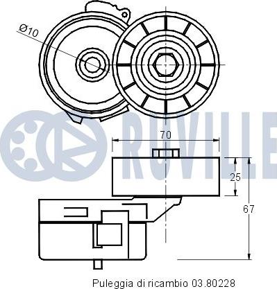 Ruville 540946 - Ремъчен обтегач, пистов ремък vvparts.bg