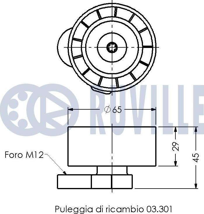 Ruville 540905 - Ремъчен обтегач, пистов ремък vvparts.bg