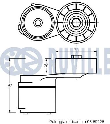 Ruville 540916 - Ремъчен обтегач, пистов ремък vvparts.bg