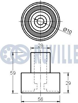 Ruville 540930 - Паразитна / водеща ролка, зъбен ремък vvparts.bg