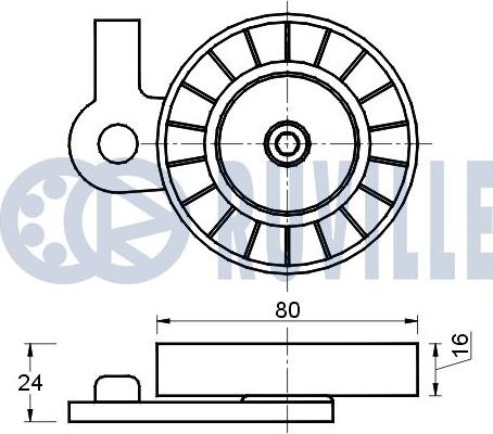 Ruville 540925 - Паразитна / водеща ролка, пистов ремък vvparts.bg