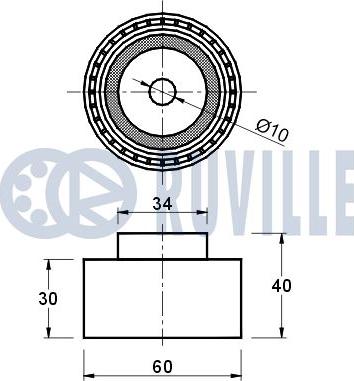 Ruville 540459 - Паразитна / водеща ролка, зъбен ремък vvparts.bg