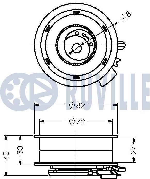 Ruville 540453 - Обтяжна ролка, ангренаж vvparts.bg