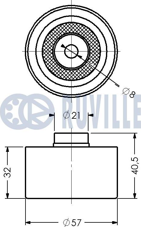 Ruville 540461 - Паразитна / водеща ролка, зъбен ремък vvparts.bg