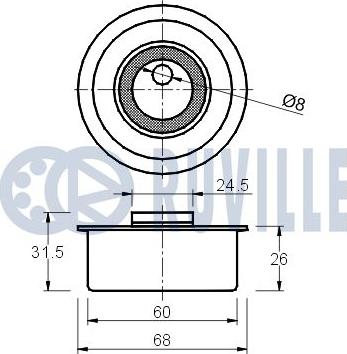 Ruville 540406 - Обтяжна ролка, ангренаж vvparts.bg