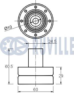 Ruville 540401 - Паразитна / водеща ролка, зъбен ремък vvparts.bg