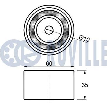 Ruville 540413 - Паразитна / водеща ролка, зъбен ремък vvparts.bg