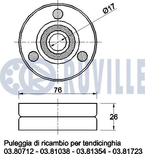 Ruville 540540 - Паразитна / водеща ролка, пистов ремък vvparts.bg