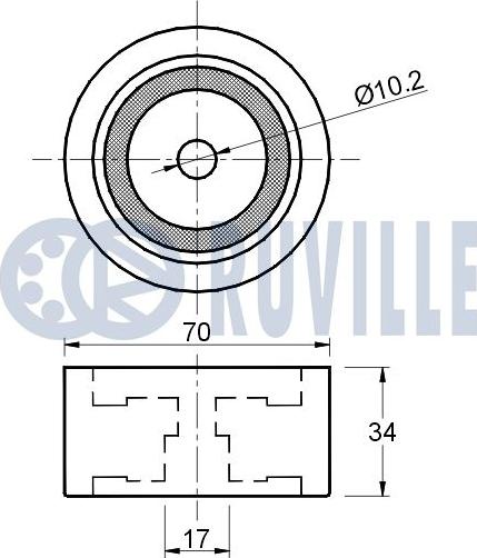 Ruville 540559 - Паразитна / водеща ролка, зъбен ремък vvparts.bg