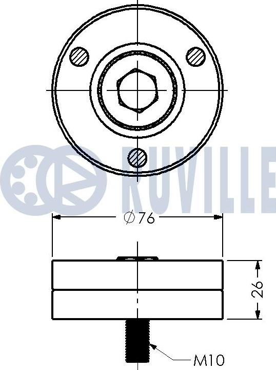 Ruville 540553 - Паразитна / водеща ролка, пистов ремък vvparts.bg