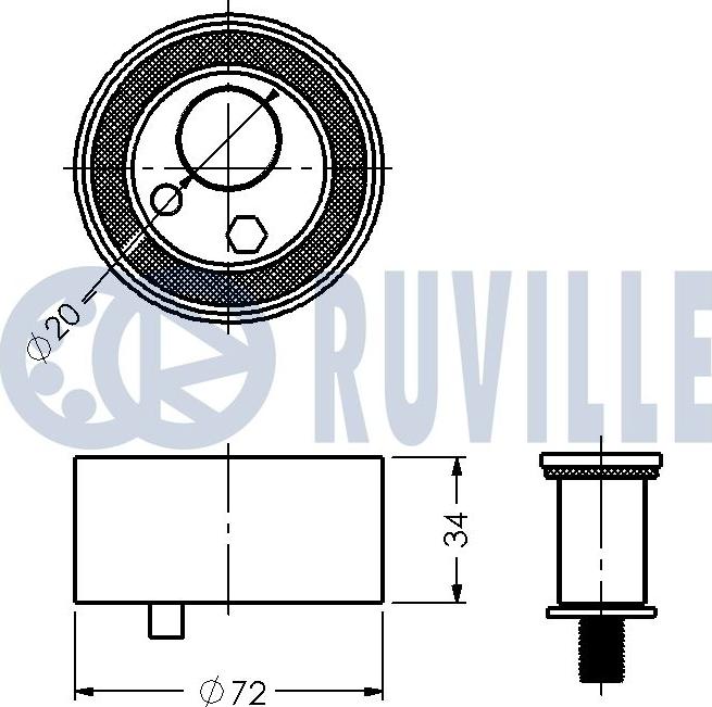 Ruville 540557 - Обтяжна ролка, ангренаж vvparts.bg