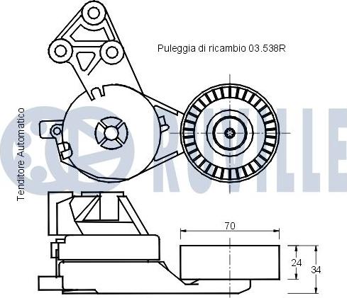 Ruville 540562 - Ремъчен обтегач, пистов ремък vvparts.bg