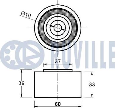 Ruville 540500 - Паразитна / водеща ролка, зъбен ремък vvparts.bg