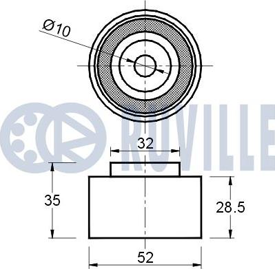 Ruville 540503 - Паразитна / водеща ролка, зъбен ремък vvparts.bg