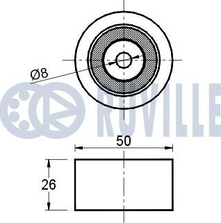 Ruville 540515 - Паразитна / водеща ролка, пистов ремък vvparts.bg