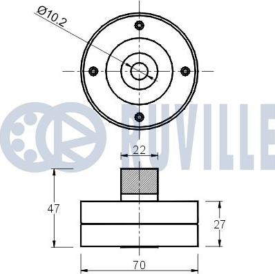 Ruville 540512 - Паразитна / водеща ролка, пистов ремък vvparts.bg