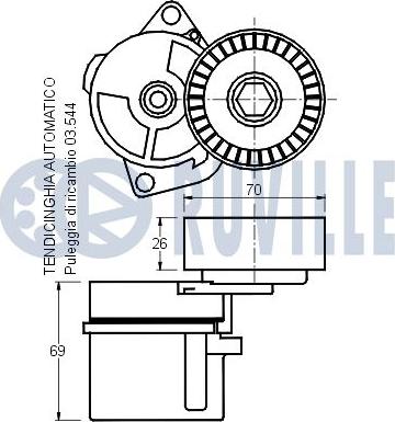 Ruville 540535 - Ремъчен обтегач, пистов ремък vvparts.bg