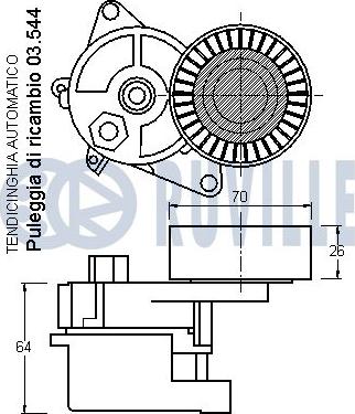 Ruville 540537 - Ремъчен обтегач, пистов ремък vvparts.bg