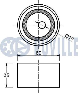 Ruville 540570 - Обтяжна ролка, ангренаж vvparts.bg