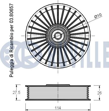 Ruville 540649 - Паразитна / водеща ролка, пистов ремък vvparts.bg