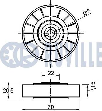 Ruville 540650 - Ремъчен обтегач, пистов ремък vvparts.bg