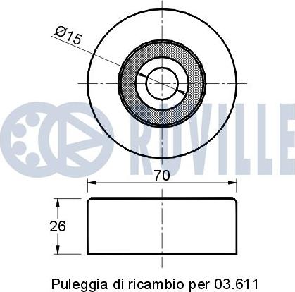 Ruville 540605 - Паразитна / водеща ролка, пистов ремък vvparts.bg