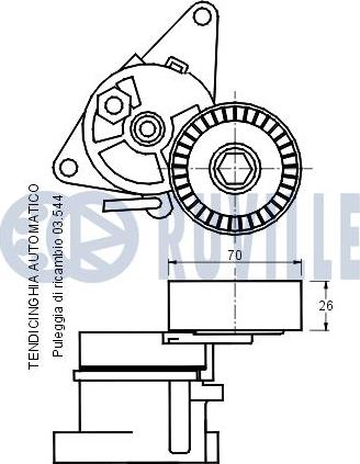 Ruville 540606 - Ремъчен обтегач, пистов ремък vvparts.bg