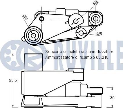 Ruville 540608 - Ремъчен обтегач, пистов ремък vvparts.bg