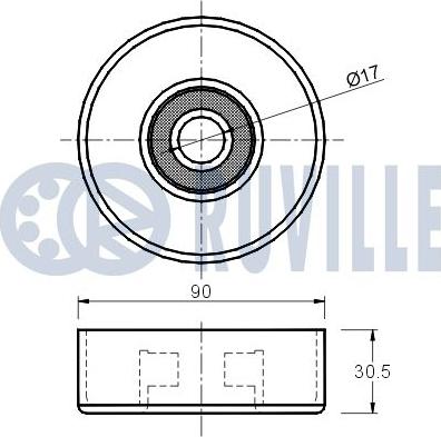 Ruville 540672 - Паразитна / водеща ролка, пистов ремък vvparts.bg