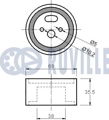 Ruville 540044 - Обтяжна ролка, ангренаж vvparts.bg