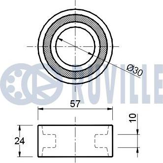 Ruville 540043 - Паразитна / водеща ролка, зъбен ремък vvparts.bg